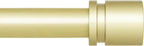 Curtain Rods for Windows 16 to 144 Inches Adjustable Length 1 Inch Diameter Window Curtain Rod with Aluminium Finials, Warm Gold