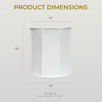 Royal Designs, Inc. BSO-719-16LNWH-2 Drum Basic Lamp Shade, 15 x 16 x 16, Linen White, 2-Pack