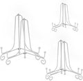 Iron Plate Stands for Display, Foldable Book Holder & Easel Stand for Sign, Versatile Poster Stand and Small Plate Stand for Home Decor, Art, Photo Frame, Card, Crystal Display (Silver, 4 6 8 inch (6Pcs))