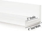 Americanflat 36" Floating Shelf - Made of Engineered Wood with Lipped Ledge - Long Floating Wall Shelves for Bedroom, Bathroom, Kitchen, Office, and Living Room - White