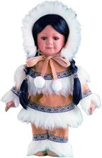 KINNEX COLLECTIONS SINCE 1997 12" Collectible Native American Indian Porcelain Doll - D12689 (Kachikan)