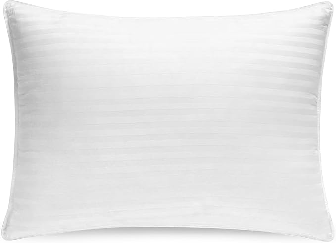 Washable Down and Feather Pillows Queen Size - Premium Soft Pillow Authentic Canadian White Goose Down, 650 Fill Power, 100% Cotton Cover for Luxury Experience - Includes Pillow Case.