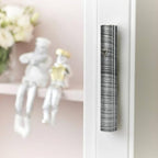 My Daily Styles Black Aluminum Silver-Tone Grey Stripes Classic Mezuzah Case, 5"