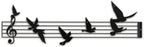 SIGNLEADER Metal Wall Art Decor Music Notes and Birds Modern Abstract Wall Sculpture Hangings Home Decoration for Living Room, Bedroom, Bathroom, Kitchen, Outdoor - 24" Black