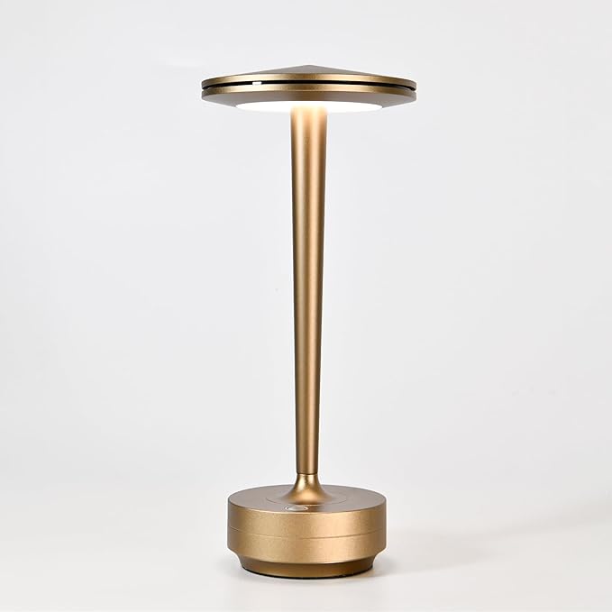 Cordless Table Lamp Rechargeable,6000mAh Battery Operated LED Desk Lamp 3 Color Stepless Touch Dimming,Waterproof Portable Memory Function Light for Bedroom,Outdoor,Patio,Dining,Restaurant Bronze