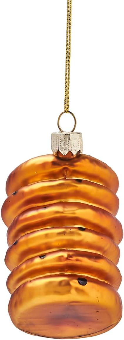 3D Christmas Tree Ornaments 2025 - Glass Blown Chocolate Chip Cookie Food Hanging Christmas Decorations, Mini Fun Ornaments for Xmas Tree Home Outdoor Centerpiece