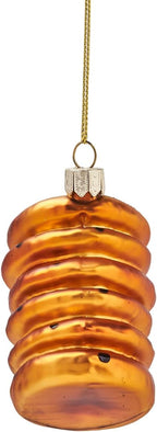3D Christmas Tree Ornaments 2025 - Glass Blown Chocolate Chip Cookie Food Hanging Christmas Decorations, Mini Fun Ornaments for Xmas Tree Home Outdoor Centerpiece