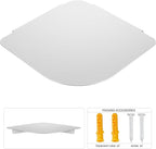 8" Floating Corner Shelf, Metal Corner Shelf Wall Mount for Wall Storage, for Smart Home, Speakers, Internet Router, Security Camera - for Bathroom, Kitchen, Bedroom, and Living Room (Silver)