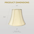Royal Designs, Inc. BSO-704-12BG True Bell Basic Lamp Shade, 6.5 x 12 x 10.5, Beige