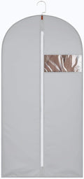 55-Inch Garment Bags Covers,Hanging Clothes Bag, Suit Cover Bags with Clear Window for Hanging Closet Clothes Storage and Travel (Gray-55Inch)