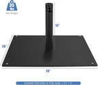 HAPPYGRILL 20” Patio Umbrella Base, 35 LBS Square Outdoor Market Umbrella Base Stand with 4 Adjustable Footpads, 1.6”/1.9” Adapters, Tightening Knob, Quick Setup, Weather-proof Umbrella Holder