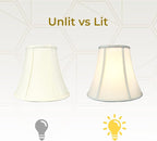 Royal Designs, Inc. BSO-704RC-7EG True Bell Basic Lamp Shade with Round Clip, 3.75 x 7 x 6.75, Eggshell