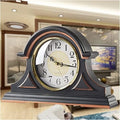 Silent Battery Operated Mantel Clock - Elegant Decorative Timepiece for Living Room, Office, Kitchen, and Shelf Idea for Home Décor