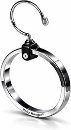 Rolly Hanger® Closet Space Saver – Premium Rotating Aluminum Organizer for Belts, Ties, Hats & Handbags – Heavy Duty 360° Swivel – Declutter & Maximize Storage (2 Pack)