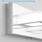 Ralbay Modern LED Vanity Light 3 Light Acrylic Stainless Steel for Bathroom Vanity Lighting Fixtures Cool White 6000K