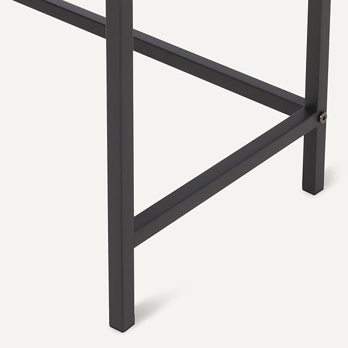 Amazon Basics Rectangular Console Table with Storage Shelf, Steel Frame, 11.8" D x 39.4" W x 31.5" H(in), Oak Finish
