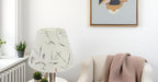 Aspen Creative 32688 Transitional Empire Shape Spider Construction Lamp Shade, Off White with Leaves and Petals in Paper, 7" Top x 13" Bottom x 9-1/2" Slant Height