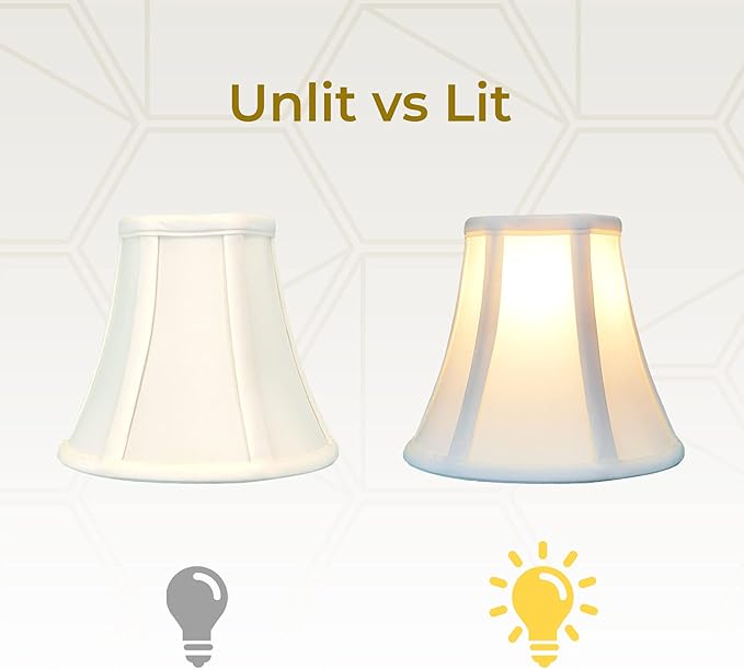 Royal Designs, Inc. BSO-704UT-8EG True Bell Basic Lamp Shade with UNO Fitter, 4 x 8 x 6.5, Eggshell