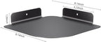 8" Floating Corner Shelf, Metal Corner Shelf Wall Mount for Wall Storage, for Smart Home, Speakers, Internet Router, Security Camera - for Bathroom, Kitchen, Bedroom, and Living Room (Black)