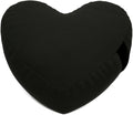 Heart Shaped Zafu Meditation Pillow for Yoga - Organic Buckwheat Filled Valentines Heart Pillow - Zen Kneeling Prayer Pad for Sitting on Floor, Yoga Cushion - Made in USA - 14"X16", Dark Humor Black