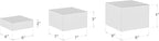 Red Co. Set of 3 Glossy Silver Acrylic Cube Display Nesting Risers with Hollow Bottoms - 2 Pack