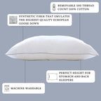 Isotonic Indulgence Synthetic Down Pillow | Back & Stomach Sleeper (King)