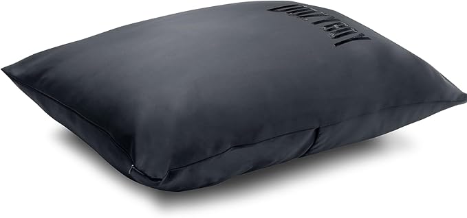Fluff and Stuff Comfort Pillow | Queen Size Memory Foam Pillows, Chiropractor Designed and Approved 2-in-1 Back Support and Bed Pillows | Fully Adjustable Pillow (Black, Queen (Pack of 1))