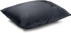 Fluff and Stuff Comfort Pillow | Queen Size Memory Foam Pillows, Chiropractor Designed and Approved 2-in-1 Back Support and Bed Pillows | Fully Adjustable Pillow (Black, Queen (Pack of 1))