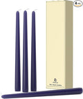 10-Inch Tall Dripless Taper Candles Set of 4 - Navy Blue Tapered Candles, Perfect for Wedding,Christmas - Smokeless, Unscented, Long Burning - Hand Poured, Colored Tall Candlesticks