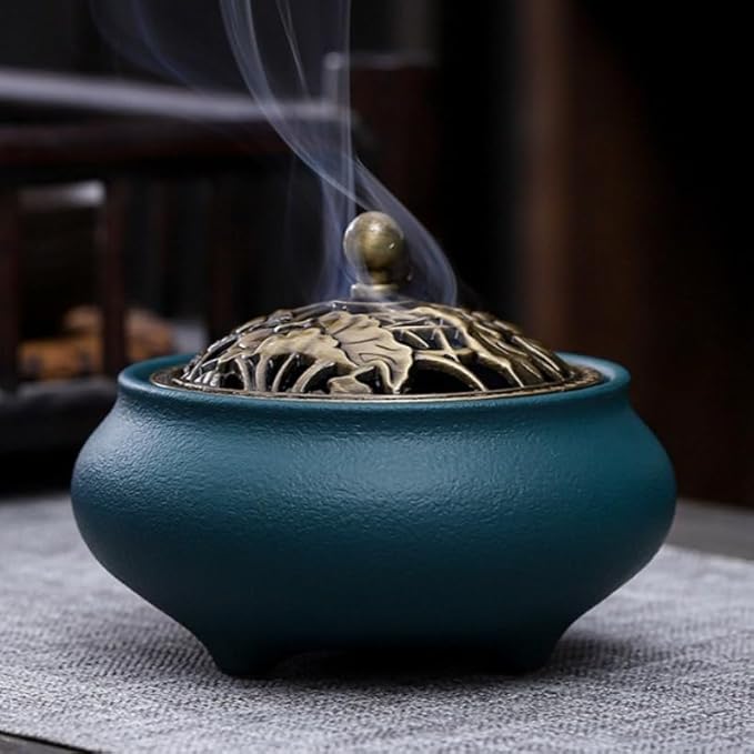Ceramic Incense Burner (Green)