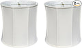 Royal Designs, Inc. BSO-719-16LNEG-2 Drum Basic Lamp Shade, 15 x 16 x 16, Linen Eggshell, 2-Pack