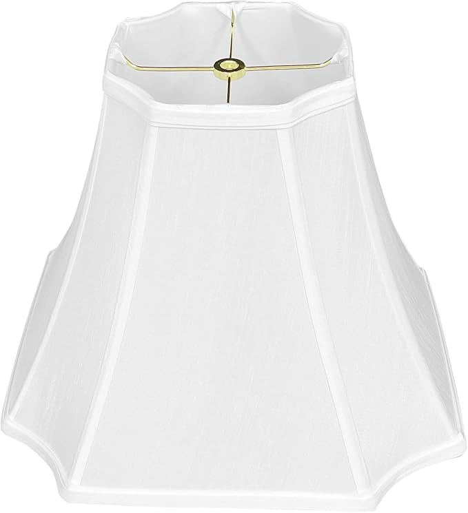 Tootoo Star Fabric Lampshade White (6.3x6.3)" x (13x13)'' x 10.8" Octagonal Royal Bell Shade for Floor Lamp Shade and Table Lamp Shade