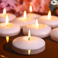48 Pack White Floating Candles 3 inch Unscented Floating Candles for Centerpieces-10 Hours Long Burn Time-3” Floating Candle Bulk for Wedding Cylinder Vases