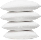 Covers & All Throw Pillow Inserts Only Pack of 4, Durable Soft Square 24 x 24 Inches 65 GSM Non-Woven Fabric with 15D Silicon Fiber Filling, Universal uses for Home Decor Office Indoor Outdoor