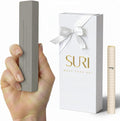 SURI Mezuzah for Door – 6 Inch Gray Concrete Mezuza Case with Printed Scroll, Self-Stick Adhesive, Fits a 5 Inch Scroll, Gift Box Included