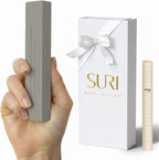 SURI Mezuzah for Door – 6 Inch Gray Concrete Mezuza Case with Printed Scroll, Self-Stick Adhesive, Fits a 5 Inch Scroll, Gift Box Included