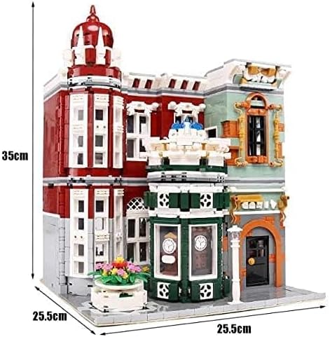 General Jim's Street View Vintage Antique Shop Modular City Building Block Set, 3,037 Pieces with Light Kit, European Town Architecture Display Model Toys & Bricks | GJ ACS