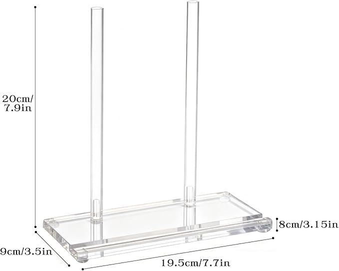Acrylic Book Display Holder Clear Tabletop Display Stand Artwork Storage Rack for Home Office Book Picture Plate Frame Albums Record Magazine Tablet Clear, 7.8 x 3.5 x 7.6Inch