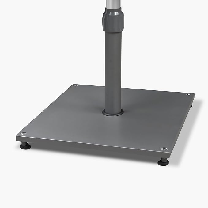 PURPLE LEAF Patio Umbrella Base Stand AT4030 Market Table Weighted Base Outdoor Heavy Duty Square Steel Plate Stand 66 LBS Black