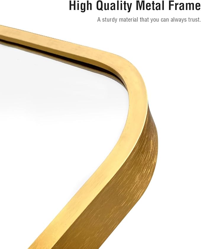Arched Full Length Mirror, Floor Mirror with Stand, 30"x71" Large Mirror, Wall Mirror Full Length, Black Floor Length Mirror, Body Floor Mirror, Wall Mounted Mirror for Bedroom, Gold