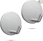 OUTXE Adhesive Wreath Hanger, Heavy Duty Reef Hook | for Front Door Glass Window | for Christmas/Thanksgiving/Halloween/July 4th/Easter/Valentine/Fall/Summer/Spring (Silver, 2 Pack)