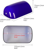 FIRVRE Blue Glass Bankers Lamp Shade Replacement Cover Lamp Shades for Table Lamps Desk Lamp Blue Glass Cover("8.85 IN " L "5.11 IN" W "2.95 IN" H)