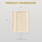 Royal Designs, Inc. Drum Lamp Shade, BSO-719-13BG, 11 x 13 x 11, Beige