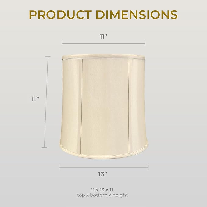 Royal Designs, Inc. BSO-719-13BG-2 Drum Basic Lamp Shade, 11 x 13 x 11, Beige, 2-Pack