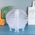 Artliving 10 Inch Clear Plastic Easels or Stand/Plate Holders to Display Pictures or Other Items at Weddings, Home Decoration, Birthdays, Tables (6 Pack)