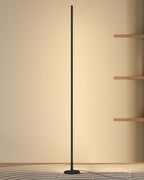 TACAHE Minimalist Corner Floor Lamp - 2700K-6500K Dimmable LED Night Light - Modern Standing Mood Lamp with Remote Control for Living Room, Bedroom - 57" 12W - Black - 1Pack