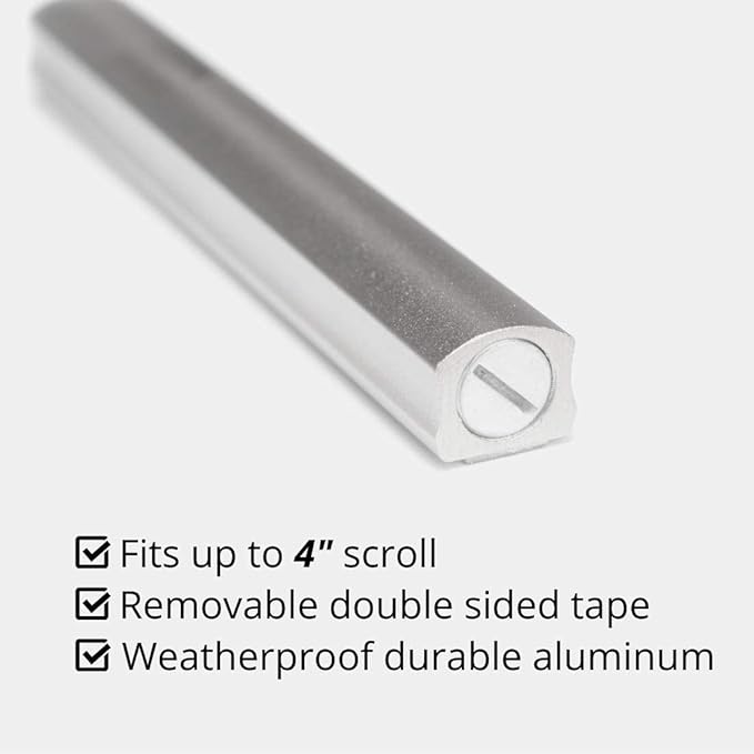 A&S Mezuzot Mezuza Aluminum Waterproof Case Peel & Stick Easy Installation Home Blessing (Silver, 6inch)