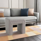 Get Set Style Vanity Stool Chair,Modern Boucle Ottoman Foot Stool with Wooden Legs Sofa Bench Footstool Extra Seat for Vanity,Makeup Room,Living Room,Entryway,Office (Fully Assembled) (Taupe)