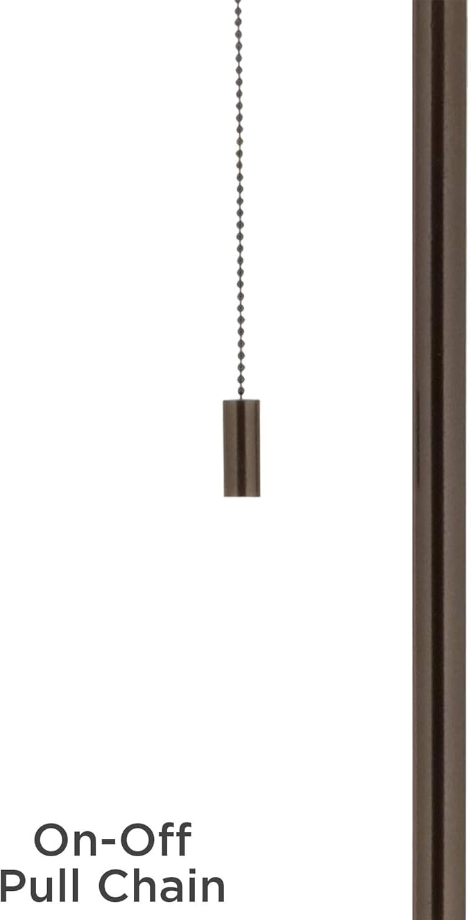 Swell Bronze Club Floor Lamp with Print Shade