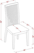 East West Furniture IPC-MAH-C Ipswich Dining Room Chairs - Linen Fabric Upholstered Solid Wood Chairs, Set of 2, Mahogany